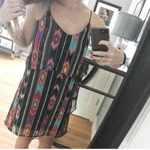 High-low black dress